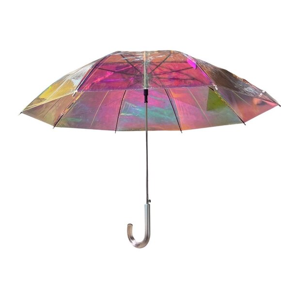 ShedRain Iridescent Auto Stick Umbrella With Silver Handle C114 - Picture 1 of 9